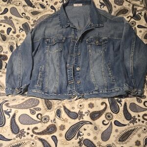 Classic Distressed Blue Denim Jacket